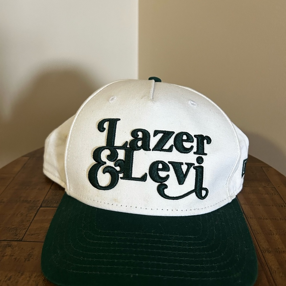 Lazer & Levi White and Green Cap